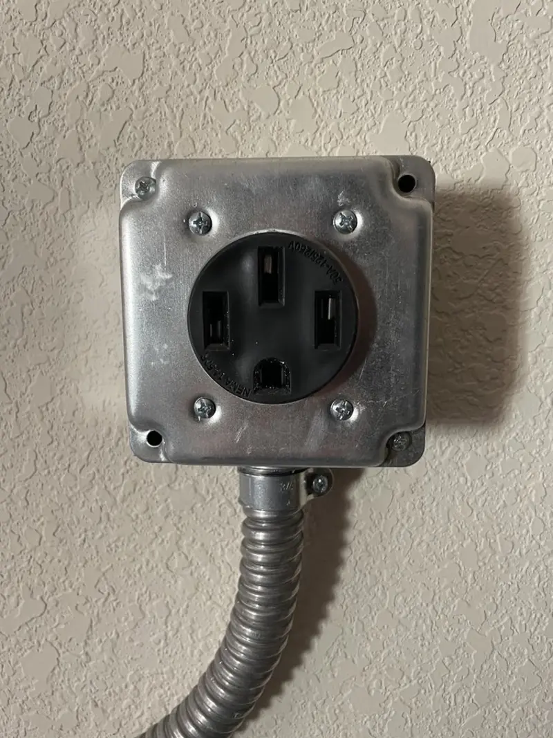 NEMA 14-50 outlet installed for Smart Home Electrical in Howard